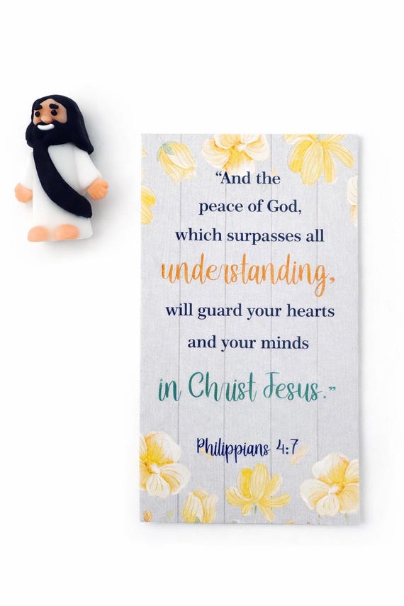 Black Sashed Pocket Jesus With Bible Verse Card