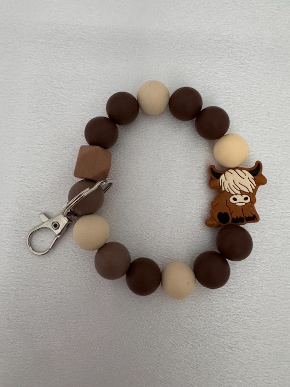 Highland Cow Silicone Keychain