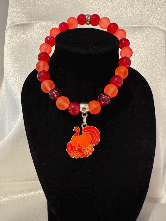 Tom The Turkey Stretch Charm Bracelet