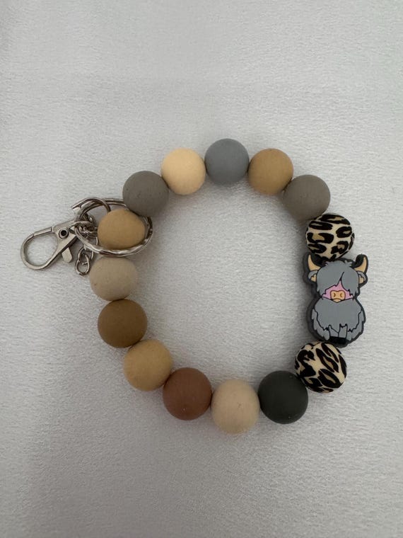 Highland Cow Silicone Keychain