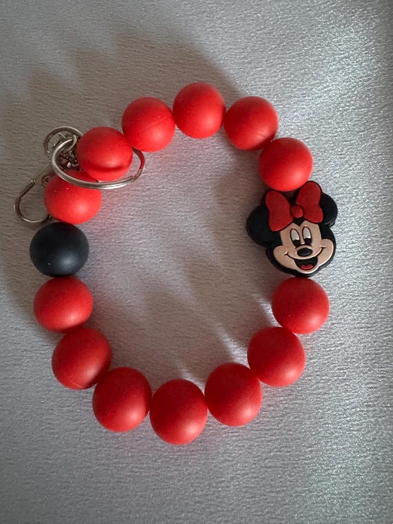 Minnie Mouse Wristlet  Keychain
