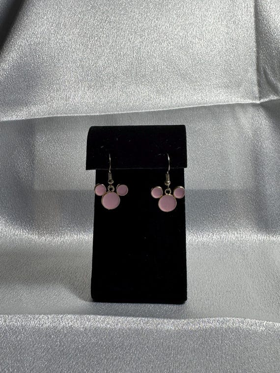 Blue Mickey Mouse Ears Dangle Earrings