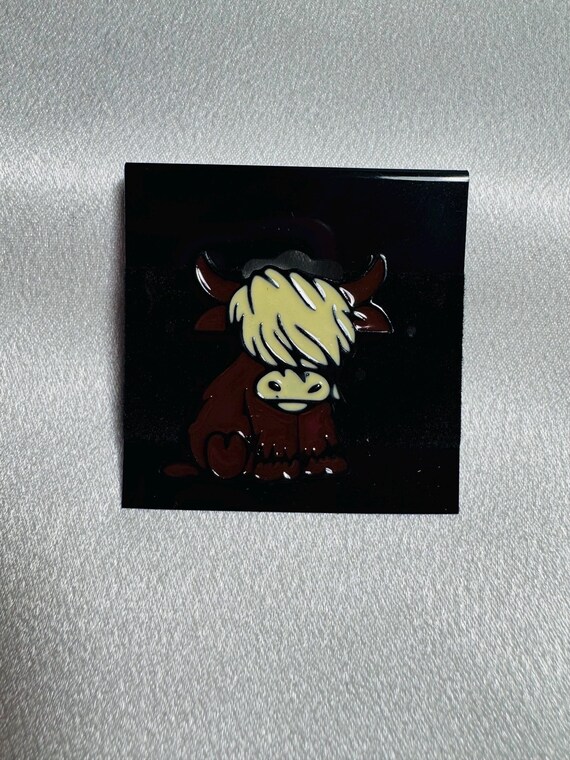 Highland Cow Character Pin