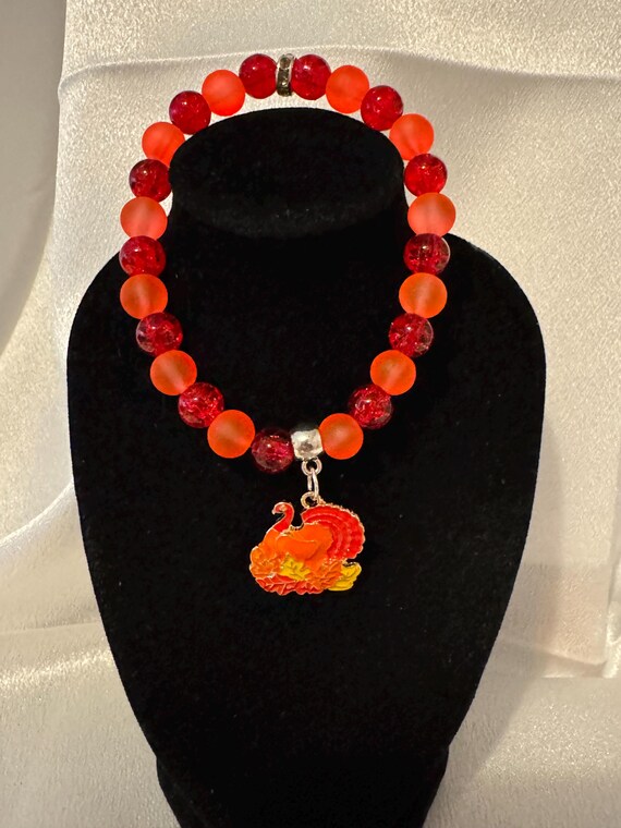 Tom The Turkey Stretch Charm Bracelet