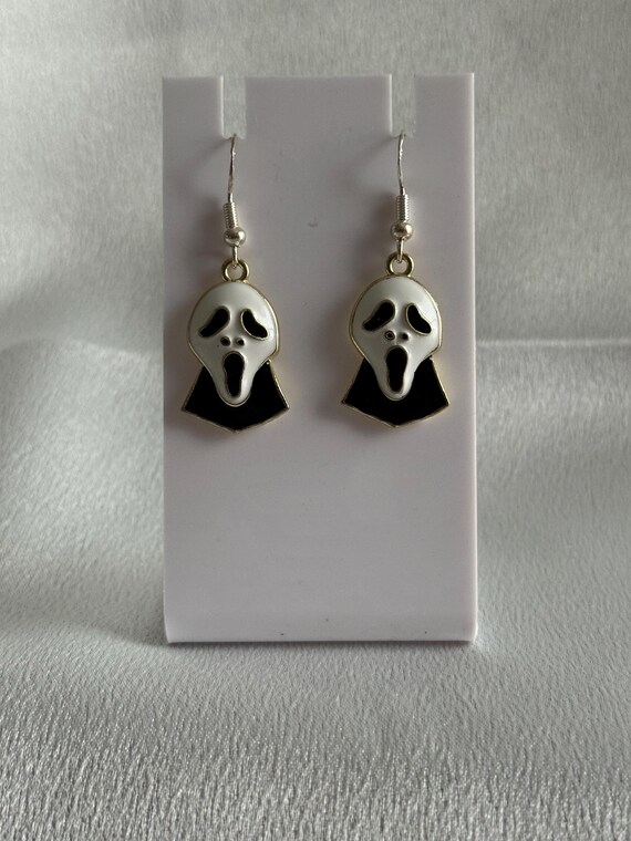 Halloween Mask Dangle Earrings. Hypoallergenic