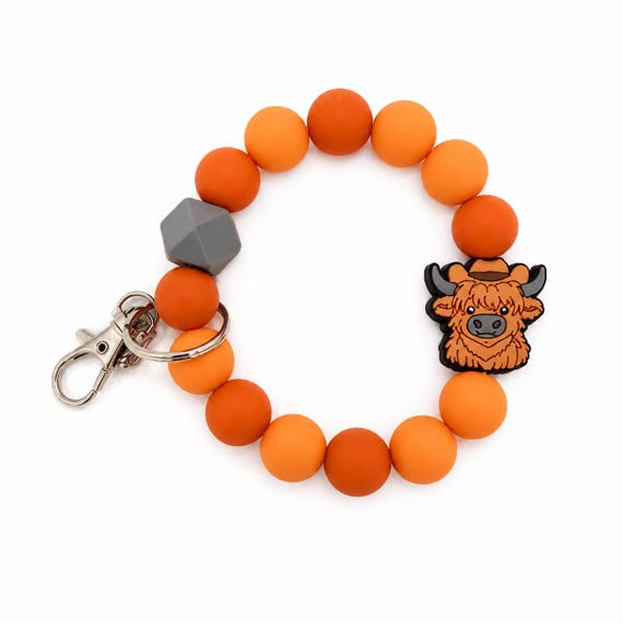 Highland Cow Silicone Keychain