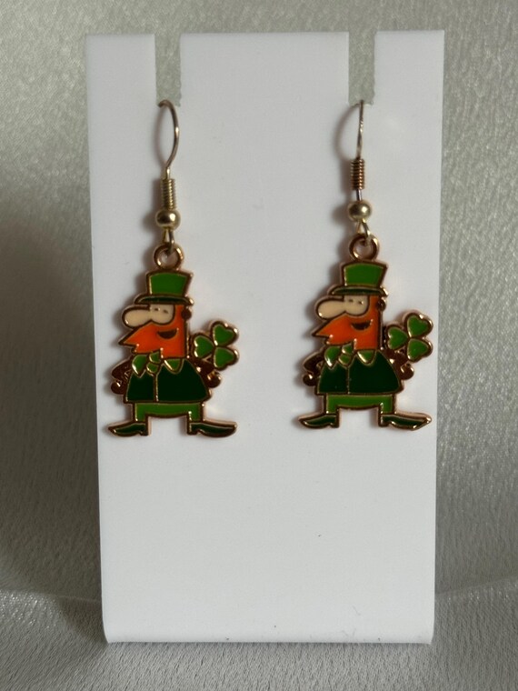 Bearded Leprechaun Dangle Earrings.