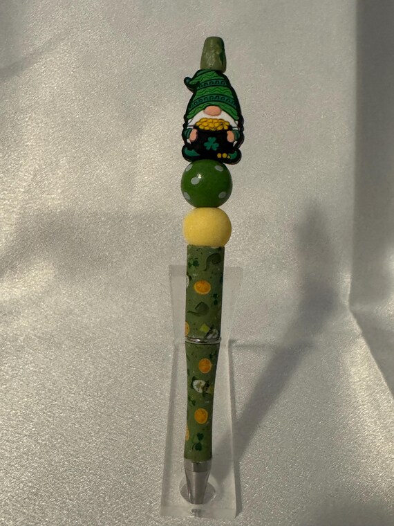St Patrick’s Gnome Silicone Beaded Writing Pen