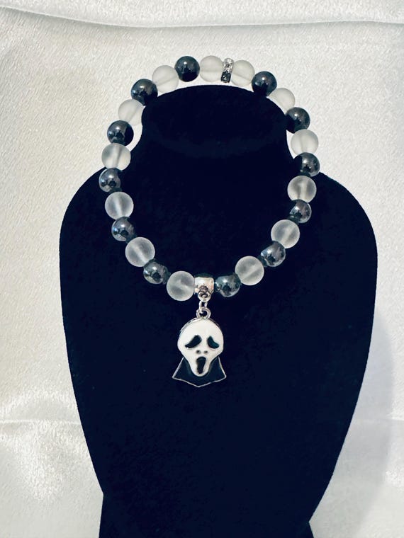 Halloween Mask Stretch Charm Bracelet