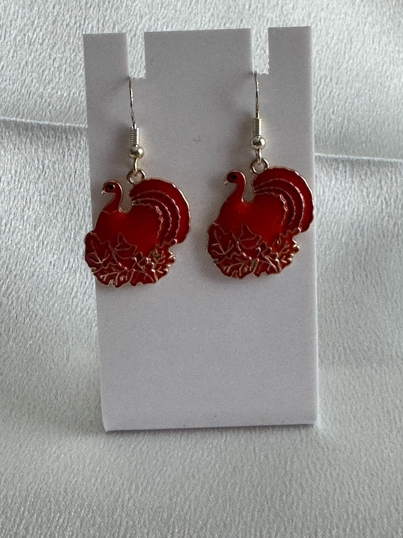 Thanksgiving Turkey Dangle Earrings