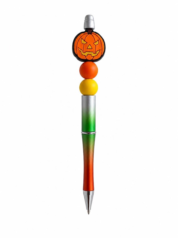 Pumpkin Silicone Beaded Writing Pen