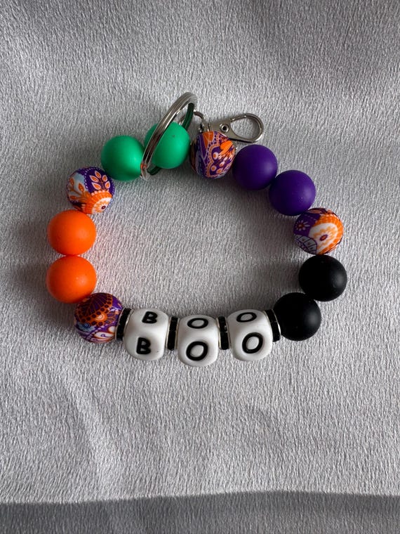 Halloween Silicone Wristlet  Keychain