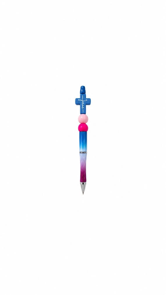 Silicone Beaded Cross Writing Pen