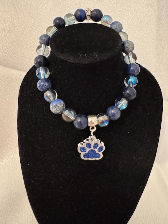 Blue Paw Charm Bracelet