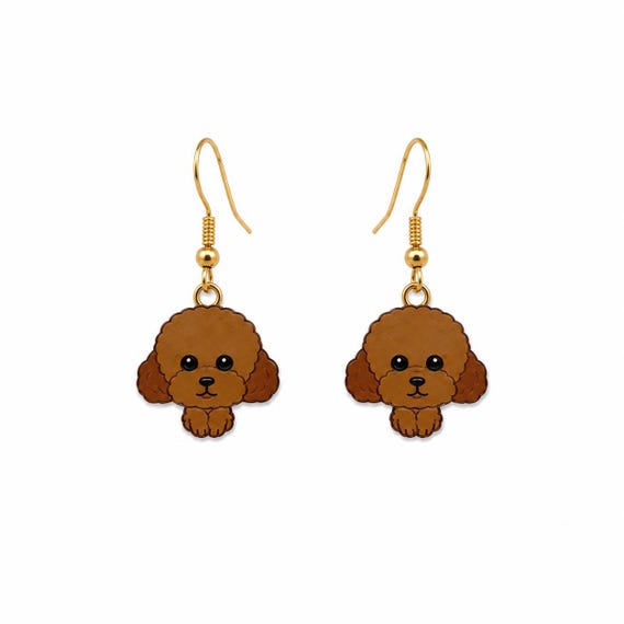 Hypoallergenic Puppy Dangle Earrings: Gift for Pet Lovers