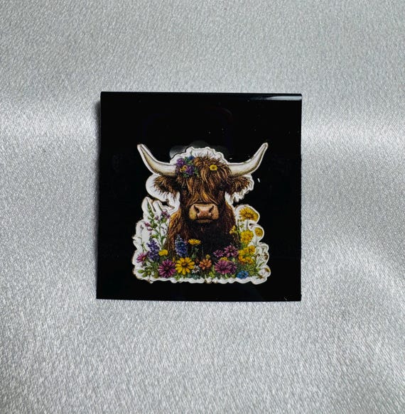 Highland Cow Character Pin