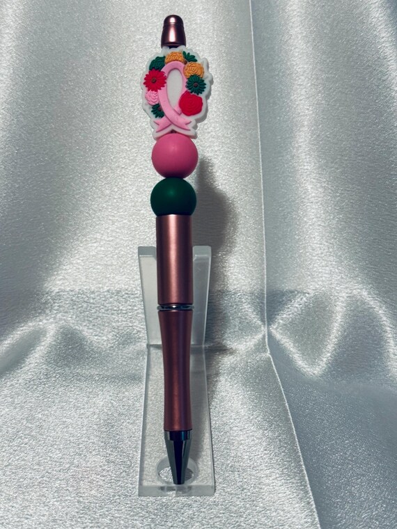 Breast Cancer Silicone Beaded Writing Pen