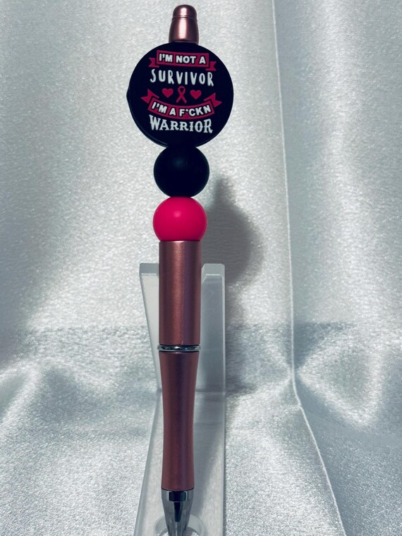 Breast Cancer Silicone Beaded Writing Pen