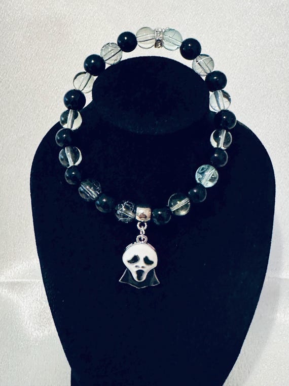 Halloween Mask Stretch Charm Bracelet