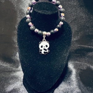 Baby Panda Bear Charm Stretch Bracelet