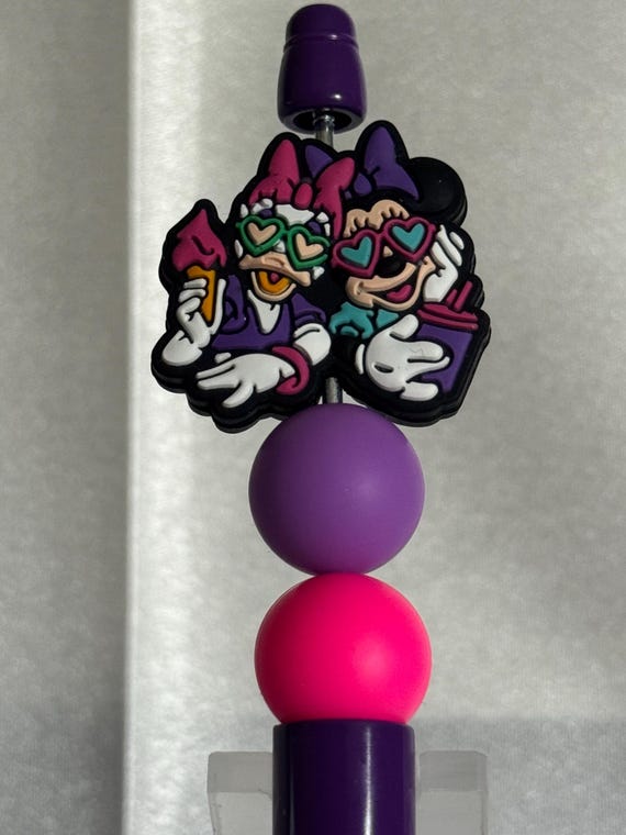 Silicone Beaded Daisy and  Minnie Writing Pen