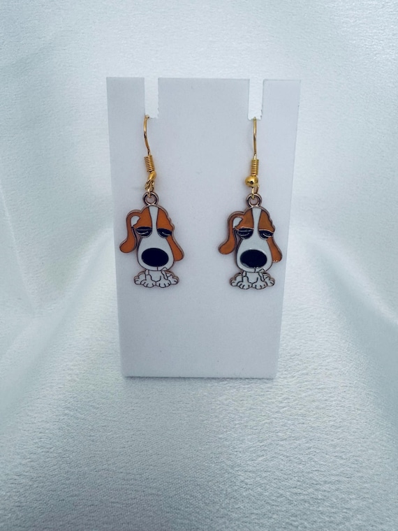 Hypoallergenic Puppy Dangle Earrings: Gift for Pet Lovers
