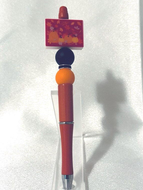 Fall Themed Silicone Beaded  Writing Pen