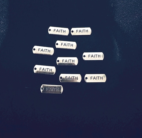 10 Piece “Faith” Charms