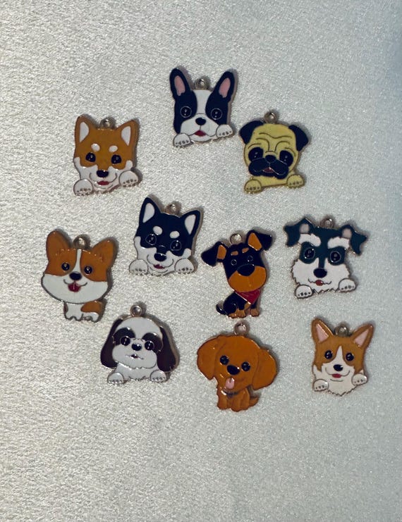 10 Piece Dog Charms