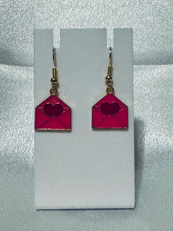 Valentine Love Letter Dangle Earrings