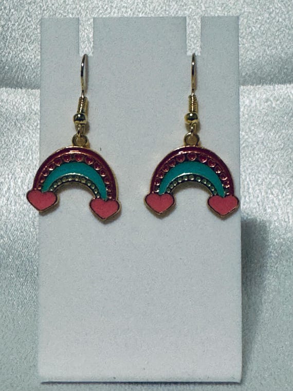 Valentine Rainbow Dangle Earrings