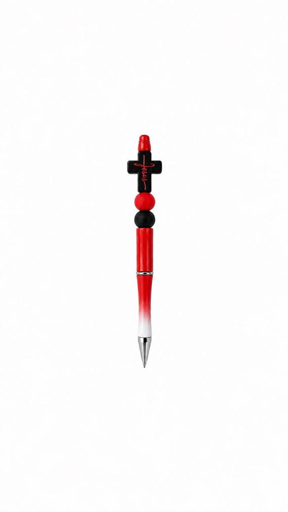 Silicone Beaded Cross Writing Pen
