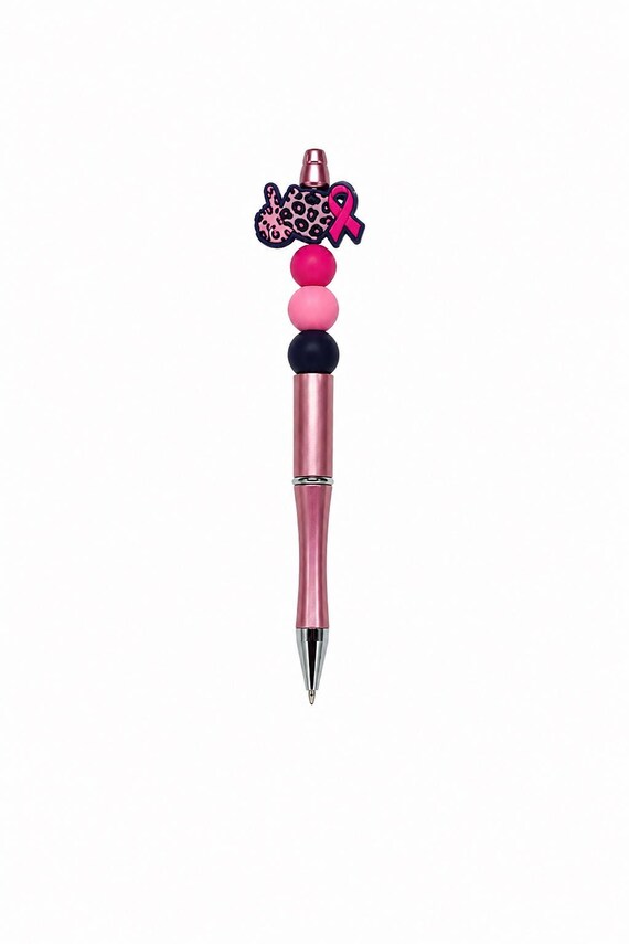 Breast Cancer Silicone Beaded Writing Pen