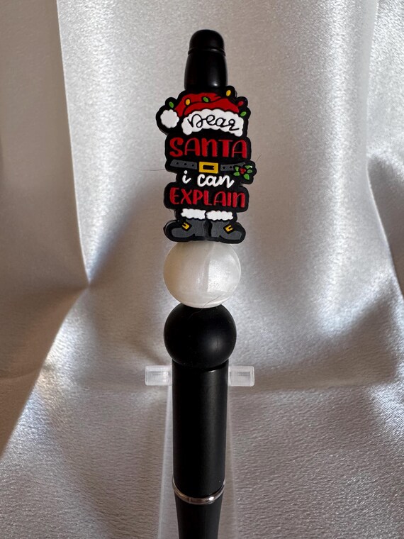 Christmas Silicone Beaded Writing Pen