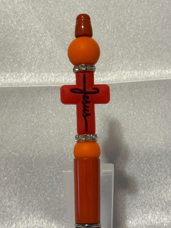 Silicone Beaded Jesus Writing Pen