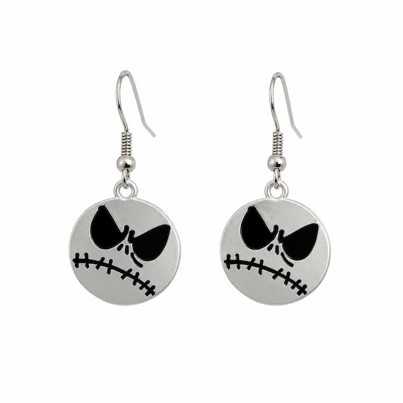 Halloween Jack Dangle Earrings. Hypoallergenic
