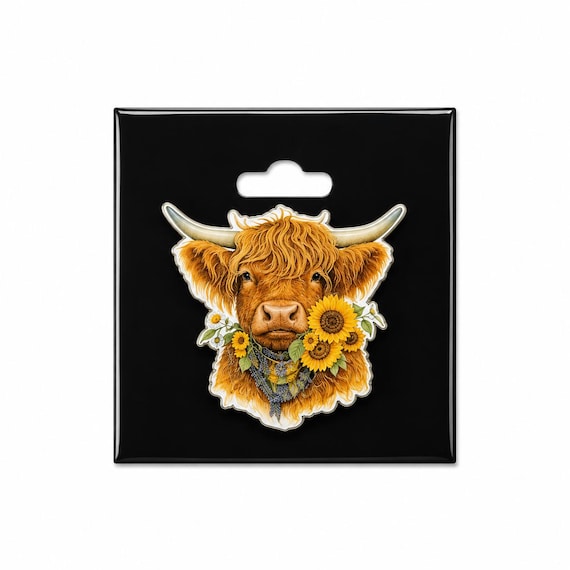 Highland Cow Character Pin