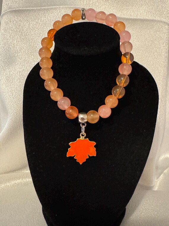 Autumn Leaf Stretch Charm Bracelet