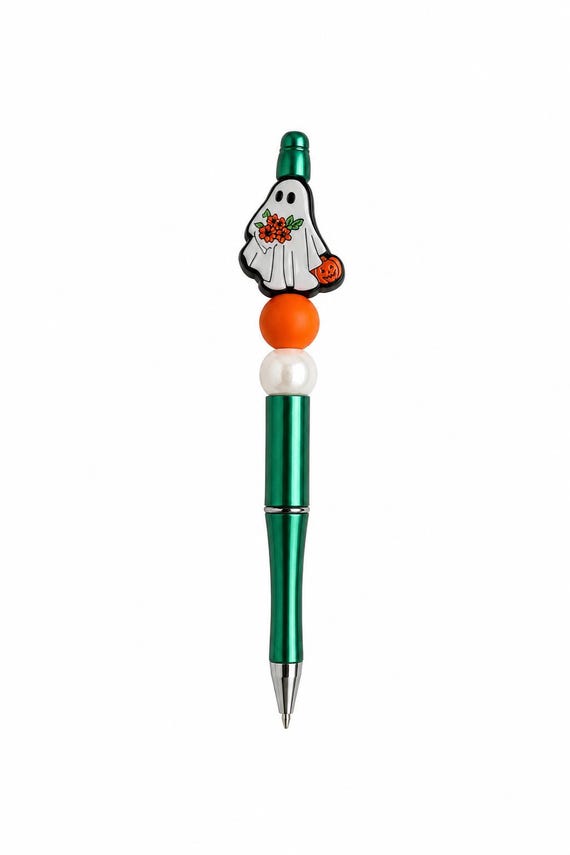 Halloween Ghost Silicone Beaded Writing Pen