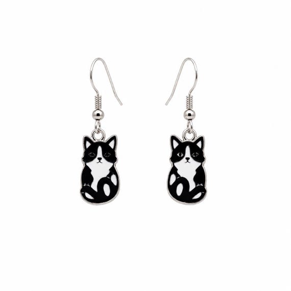 Hypoallergenic Cat Dangle Earrings: Gift for Pet Lovers