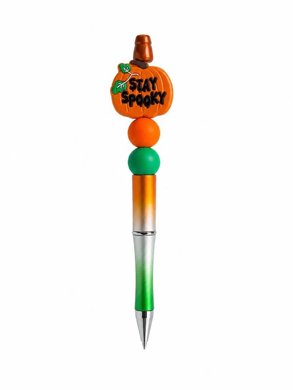 Halloween Pumpkin Beaded Writing Pen