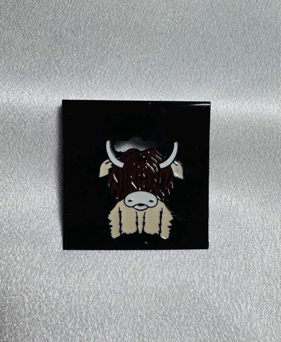 Highland Cow Character Pin