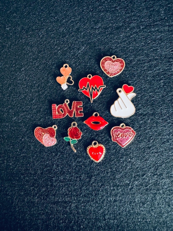 10 Piece Valentine’s Day Charms