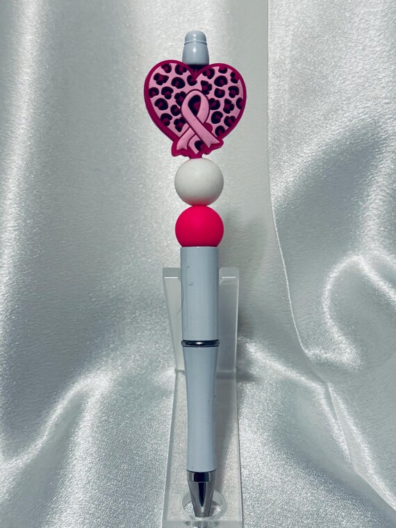 Breast Cancer Silicone Beaded Writing Pen