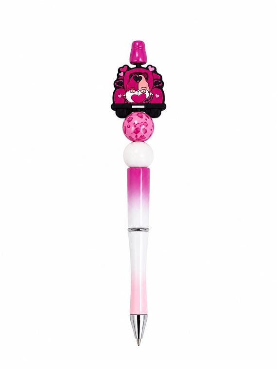 Silicone Beaded Gnome Valentine  Writing Pen