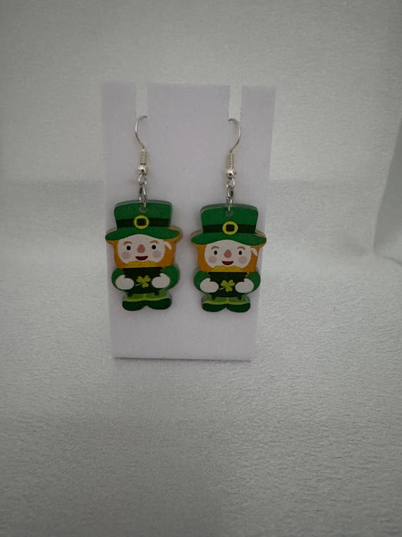 Leprechaun Dangle Earrings.