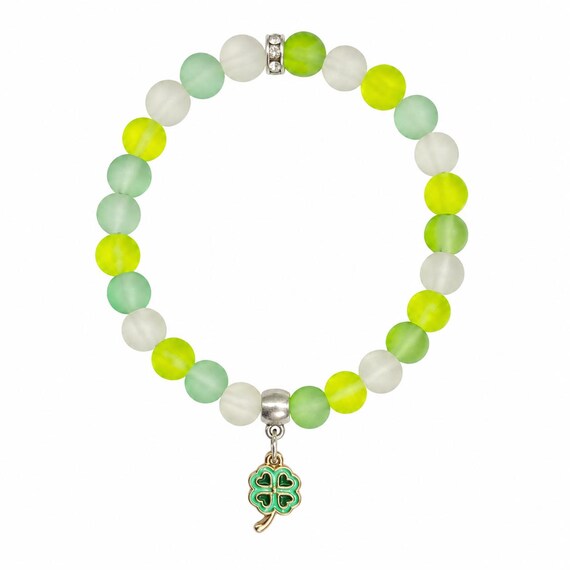 St Patrick’s Day Clover Charm  Bracelet