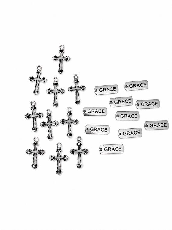 20 Piece “Grace” and Cross Charms
