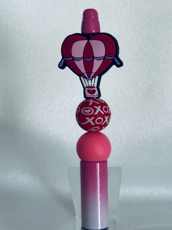 Silicone Beaded Hot Air Balloon Valentine Writing Pen