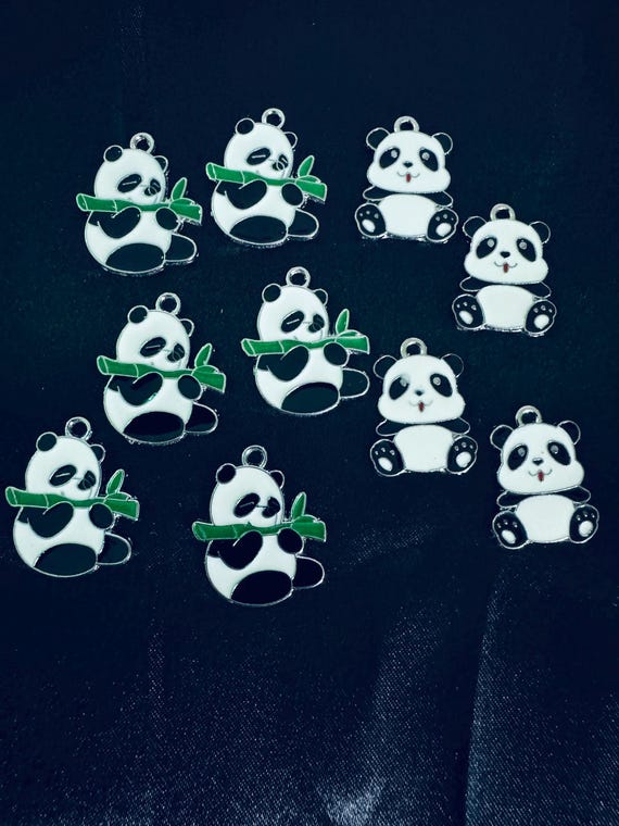 10 Piece Panda Bear Charms
